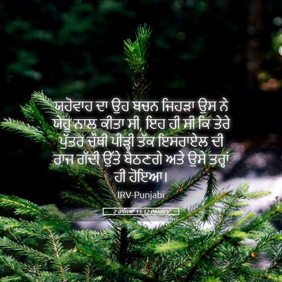 Picture 05 - 2 ਰਾਜਿਆਂ 15:12 PANIRV - ਯਹੋਵਾਹ ਦਾ ਉਹ ਬਚਨ - Bible Verse Picture