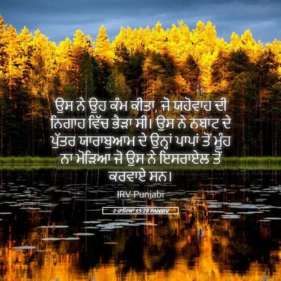 Picture 05 - 2 ਰਾਜਿਆਂ 15:28 PANIRV - ਉਸ ਨੇ ਉਹ ਕੰਮ ਕੀਤਾ, - Bible Verse Picture