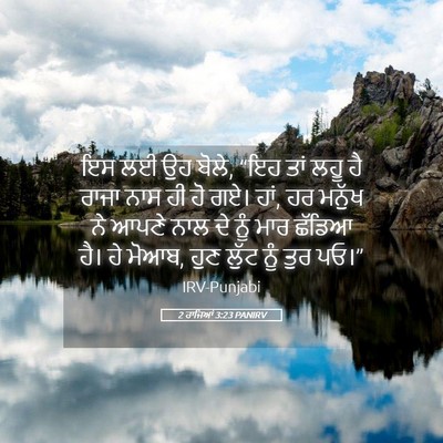 Picture 05 - 2 ਰਾਜਿਆਂ 3:23 PANIRV - ਇਸ ਲਈ ਉਹ ਬੋਲੇ, “ਇਹ - Bible Verse Picture