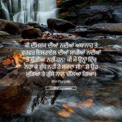 Picture 05 - 2 ਰਾਜਿਆਂ 5:12 PANIRV - ਕੀ ਦੰਮਿਸ਼ਕ ਦੀਆਂ - Bible Verse Picture