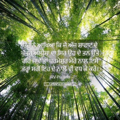 Picture 05 - 2 ਰਾਜਿਆਂ 6:31 PANIRV - ਉਹ ਨੇ ਆਖਿਆ ਕਿ ਜੇ - Bible Verse Picture