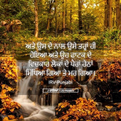 Picture 05 - 2 ਰਾਜਿਆਂ 7:20 PANIRV - ਅਤੇ ਉਸ ਦੇ ਨਾਲ ਉਸੇ - Bible Verse Picture