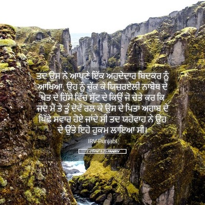 Picture 05 - 2 ਰਾਜਿਆਂ 9:25 PANIRV - ਤਦ ਉਸ ਨੇ ਆਪਣੇ ਇੱਕ - Bible Verse Picture
