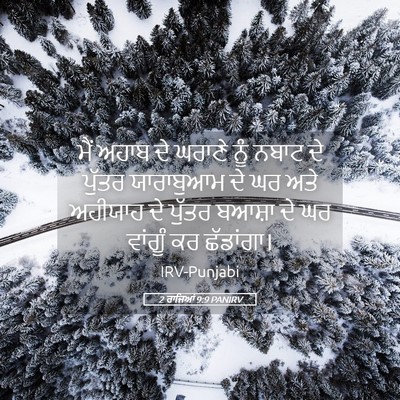 Picture 05 - 2 ਰਾਜਿਆਂ 9:9 PANIRV - ਮੈਂ ਅਹਾਬ ਦੇ ਘਰਾਣੇ - Bible Verse Picture