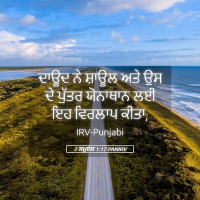 Picture 05 - 2 ਸਮੂਏਲ 1:17 PANIRV - ਦਾਊਦ ਨੇ ਸ਼ਾਊਲ ਅਤੇ - Bible Verse Picture