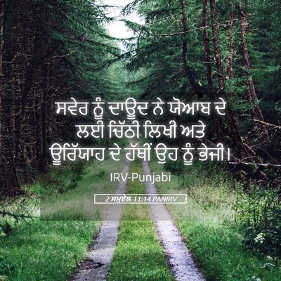 Picture 05 - 2 ਸਮੂਏਲ 11:14 PANIRV - ਸਵੇਰ ਨੂੰ ਦਾਊਦ ਨੇ - Bible Verse Picture