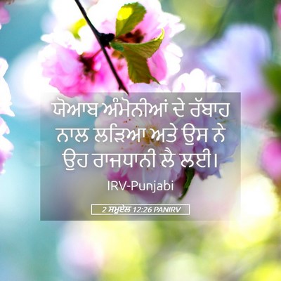 Picture 05 - 2 ਸਮੂਏਲ 12:26 PANIRV - ਯੋਆਬ ਅੰਮੋਨੀਆਂ ਦੇ - Bible Verse Picture