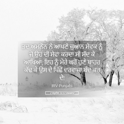 Picture 05 - 2 ਸਮੂਏਲ 13:17 PANIRV - ਤਦ ਅਮਨੋਨ ਨੇ ਆਪਣੇ - Bible Verse Picture