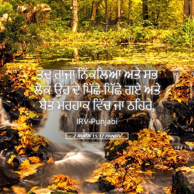 Picture 05 - 2 ਸਮੂਏਲ 15:17 PANIRV - ਤਦ ਰਾਜਾ ਨਿੱਕਲਿਆ - Bible Verse Picture