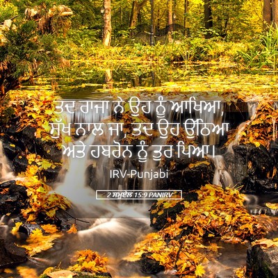 Picture 05 - 2 ਸਮੂਏਲ 15:9 PANIRV - ਤਦ ਰਾਜਾ ਨੇ ਉਹ ਨੂੰ - Bible Verse Picture