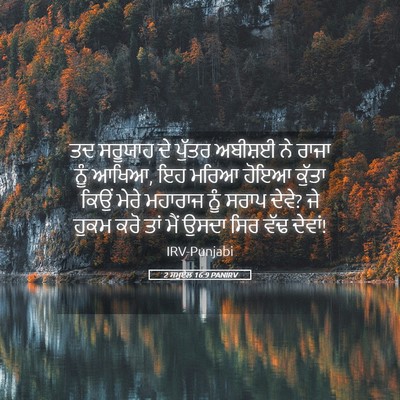 Picture 05 - 2 ਸਮੂਏਲ 16:9 PANIRV - ਤਦ ਸਰੂਯਾਹ ਦੇ ਪੁੱਤਰ - Bible Verse Picture