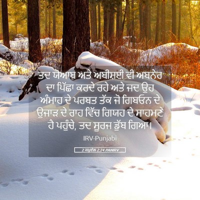 Picture 05 - 2 ਸਮੂਏਲ 2:24 PANIRV - ਤਦ ਯੋਆਬ ਅਤੇ ਅਬੀਸ਼ਈ - Bible Verse Picture
