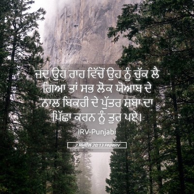 Picture 05 - 2 ਸਮੂਏਲ 20:13 PANIRV - ਜਦ ਉਹ ਰਾਹ ਵਿੱਚੋਂ ਉਹ - Bible Verse Picture