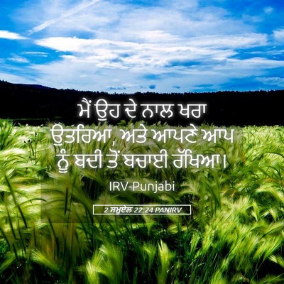 Picture 05 - 2 ਸਮੂਏਲ 22:24 PANIRV - ਮੈਂ ਉਹ ਦੇ ਨਾਲ ਖਰਾ - Bible Verse Picture