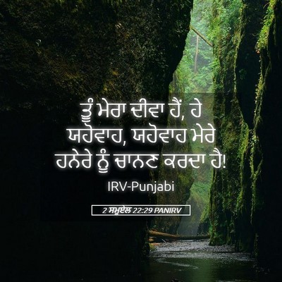 Picture 05 - 2 ਸਮੂਏਲ 22:29 PANIRV - ਤੂੰ ਮੇਰਾ ਦੀਵਾ ਹੈਂ, - Bible Verse Picture