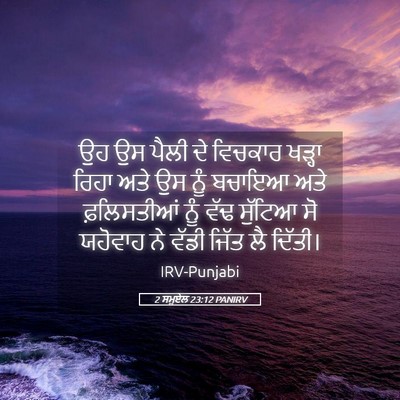 Picture 05 - 2 ਸਮੂਏਲ 23:12 PANIRV - ਉਹ ਉਸ ਪੈਲੀ ਦੇ - Bible Verse Picture