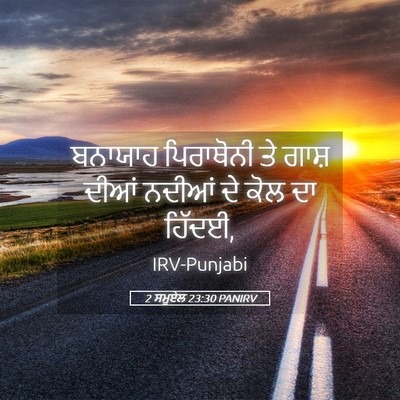 Picture 05 - 2 ਸਮੂਏਲ 23:30 PANIRV - ਬਨਾਯਾਹ ਪਿਰਾਥੋਨੀ - Bible Verse Picture
