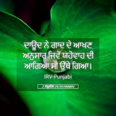 Picture 05 - 2 ਸਮੂਏਲ 24:19 PANIRV - ਦਾਊਦ ਨੇ ਗਾਦ ਦੇ ਆਖਣ - Bible Verse Picture