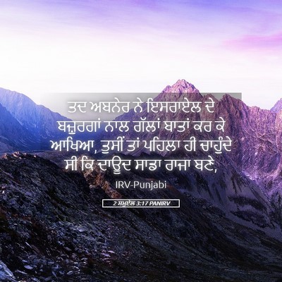 Picture 05 - 2 ਸਮੂਏਲ 3:17 PANIRV - ਤਦ ਅਬਨੇਰ ਨੇ ਇਸਰਾਏਲ - Bible Verse Picture