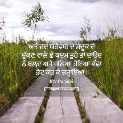 Picture 05 - 2 ਸਮੂਏਲ 6:13 PANIRV - ਅਤੇ ਜਦ ਯਹੋਵਾਹ ਦੇ - Bible Verse Picture