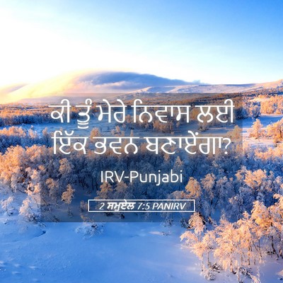 Picture 05 - 2 ਸਮੂਏਲ 7:5 PANIRV - ਕੀ ਤੂੰ ਮੇਰੇ ਨਿਵਾਸ - Bible Verse Picture