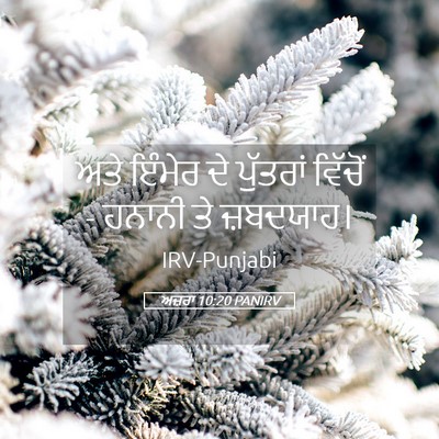 Picture 05 - ਅਜ਼ਰਾ 10:20 PANIRV - ਅਤੇ ਇੰਮੇਰ ਦੇ - Bible Verse Picture