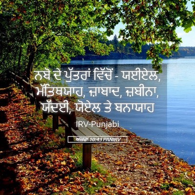 Picture 05 - ਅਜ਼ਰਾ 10:43 PANIRV - ਨਬੋ ਦੇ ਪੁੱਤਰਾਂ - Bible Verse Picture
