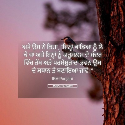 Picture 05 - ਅਜ਼ਰਾ 5:15 PANIRV - ਅਤੇ ਉਸ ਨੇ ਕਿਹਾ, - Bible Verse Picture