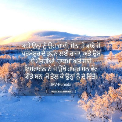 Picture 05 - ਅਜ਼ਰਾ 8:25 PANIRV - ਅਤੇ ਉਨ੍ਹਾਂ ਨੂੰ ਉਹ - Bible Verse Picture