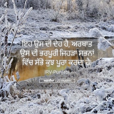 Picture 05 - ਅਫ਼ਸੀਆਂ 1:23 PANIRV - ਇਹ ਉਸ ਦੀ ਦੇਹ ਹੈ, - Bible Verse Picture