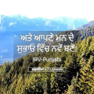 Picture 05 - ਅਫ਼ਸੀਆਂ 4:23 PANIRV - ਅਤੇ ਆਪਣੇ ਮਨ ਦੇ - Bible Verse Picture