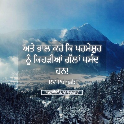 Picture 05 - ਅਫ਼ਸੀਆਂ 5:10 PANIRV - ਅਤੇ ਭਾਲ ਕਰੋ ਕਿ - Bible Verse Picture