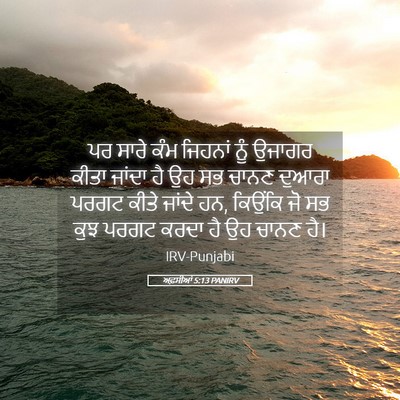 Picture 05 - ਅਫ਼ਸੀਆਂ 5:13 PANIRV - ਪਰ ਸਾਰੇ ਕੰਮ ਜਿਹਨਾਂ - Bible Verse Picture