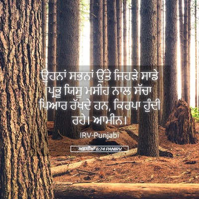 Picture 05 - ਅਫ਼ਸੀਆਂ 6:24 PANIRV - ਉਹਨਾਂ ਸਭਨਾਂ ਉੱਤੇ - Bible Verse Picture