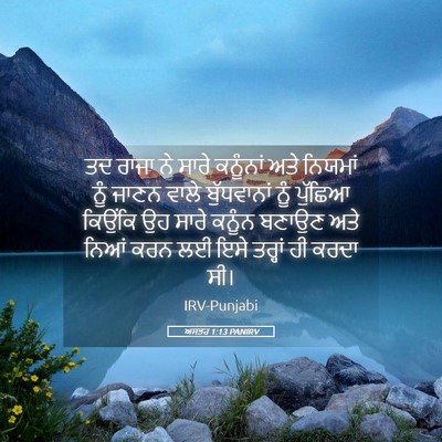 Picture 05 - ਅਸਤਰ 1:13 PANIRV - ਤਦ ਰਾਜਾ ਨੇ ਸਾਰੇ - Bible Verse Picture