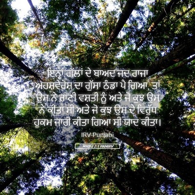 Picture 05 - ਅਸਤਰ 2:1 PANIRV - ਇਨ੍ਹਾਂ ਗੱਲਾਂ ਦੇ - Bible Verse Picture