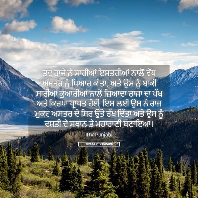 Picture 05 - ਅਸਤਰ 2:17 PANIRV - ਤਦ ਰਾਜੇ ਨੇ ਸਾਰੀਆਂ - Bible Verse Picture