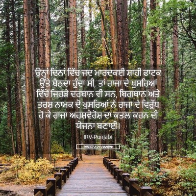 Picture 05 - ਅਸਤਰ 2:21 PANIRV - ਉਨ੍ਹਾਂ ਦਿਨਾਂ ਵਿੱਚ - Bible Verse Picture