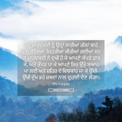 Picture 05 - ਅਸਤਰ 4:1 PANIRV - ਜਦ ਮਾਰਦਕਈ ਨੂੰ - Bible Verse Picture