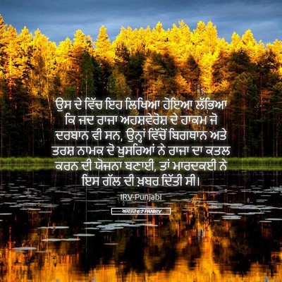 Picture 05 - ਅਸਤਰ 6:2 PANIRV - ਉਸ ਦੇ ਵਿੱਚ ਇਹ ਲਿਖਿਆ - Bible Verse Picture