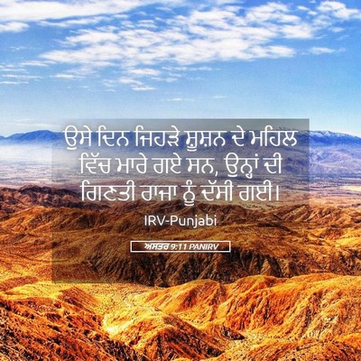 Picture 05 - ਅਸਤਰ 9:11 PANIRV - ਉਸੇ ਦਿਨ ਜਿਹੜੇ - Bible Verse Picture