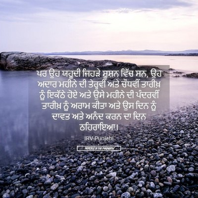 Picture 05 - ਅਸਤਰ 9:18 PANIRV - ਪਰ ਉਹ ਯਹੂਦੀ ਜਿਹੜੇ - Bible Verse Picture