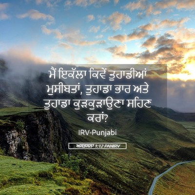 Picture 05 - ਅਸਤਸਨਾ 1:12 PANIRV - ਮੈਂ ਇਕੱਲਾ ਕਿਵੇਂ - Bible Verse Picture