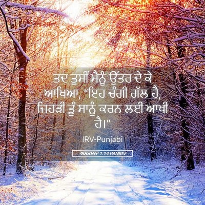 Picture 05 - ਅਸਤਸਨਾ 1:14 PANIRV - ਤਦ ਤੁਸੀਂ ਮੈਨੂੰ - Bible Verse Picture