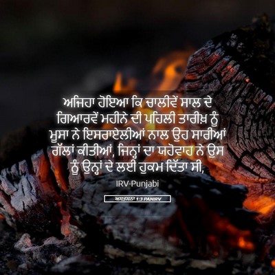 Picture 05 - ਅਸਤਸਨਾ 1:3 PANIRV - ਅਜਿਹਾ ਹੋਇਆ ਕਿ - Bible Verse Picture
