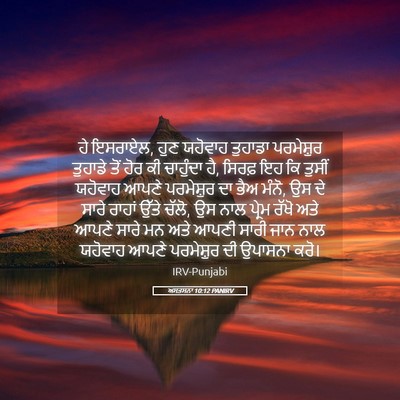 Picture 05 - ਅਸਤਸਨਾ 10:12 PANIRV - ਹੇ ਇਸਰਾਏਲ, ਹੁਣ - Bible Verse Picture