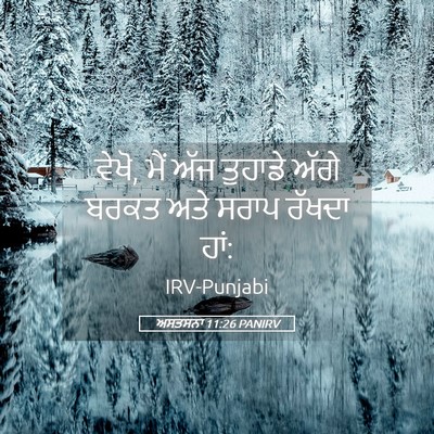 Picture 05 - ਅਸਤਸਨਾ 11:26 PANIRV - ਵੇਖੋ, ਮੈਂ ਅੱਜ - Bible Verse Picture