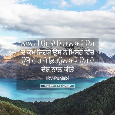 Picture 05 - ਅਸਤਸਨਾ 11:3 PANIRV - ਨਾਲ ਹੀ ਉਸ ਦੇ ਨਿਸ਼ਾਨ - Bible Verse Picture