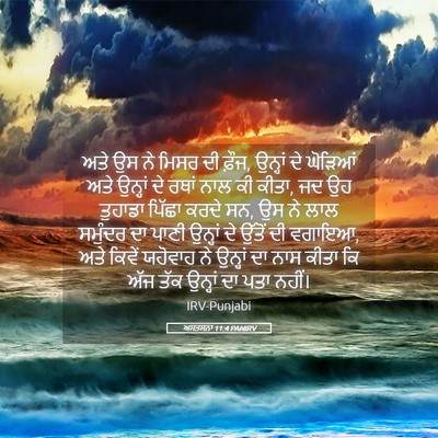 Picture 05 - ਅਸਤਸਨਾ 11:4 PANIRV - ਅਤੇ ਉਸ ਨੇ ਮਿਸਰ ਦੀ - Bible Verse Picture