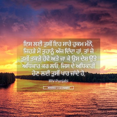 Picture 05 - ਅਸਤਸਨਾ 11:8 PANIRV - ਇਸ ਲਈ ਤੁਸੀਂ ਇਹ ਸਾਰੇ - Bible Verse Picture
